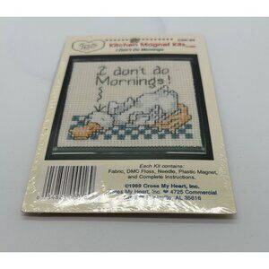 I Don't do mornings Kitchen Magnet kit 1989 Cross my heart